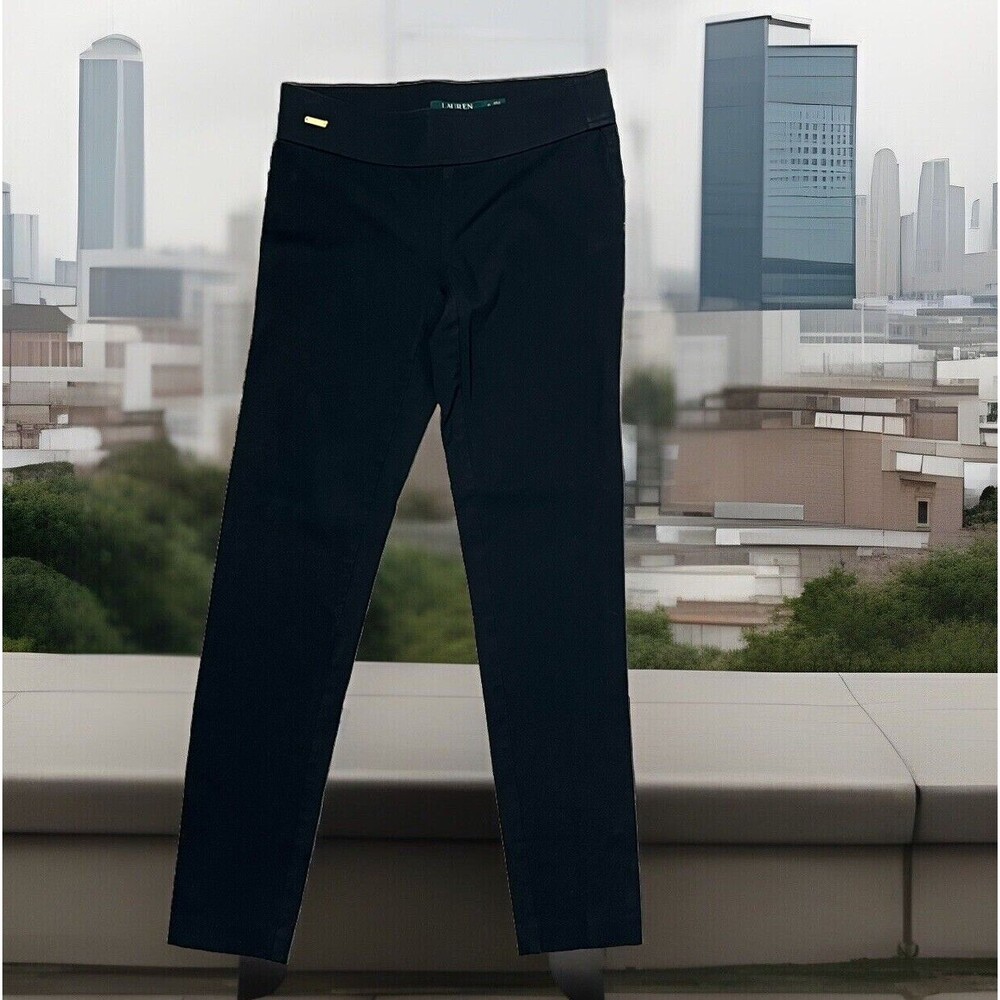 Lauren‎ Ralph Lauren Pants Jegging Crop Skinny Legging Pull On Black Women 0 XS